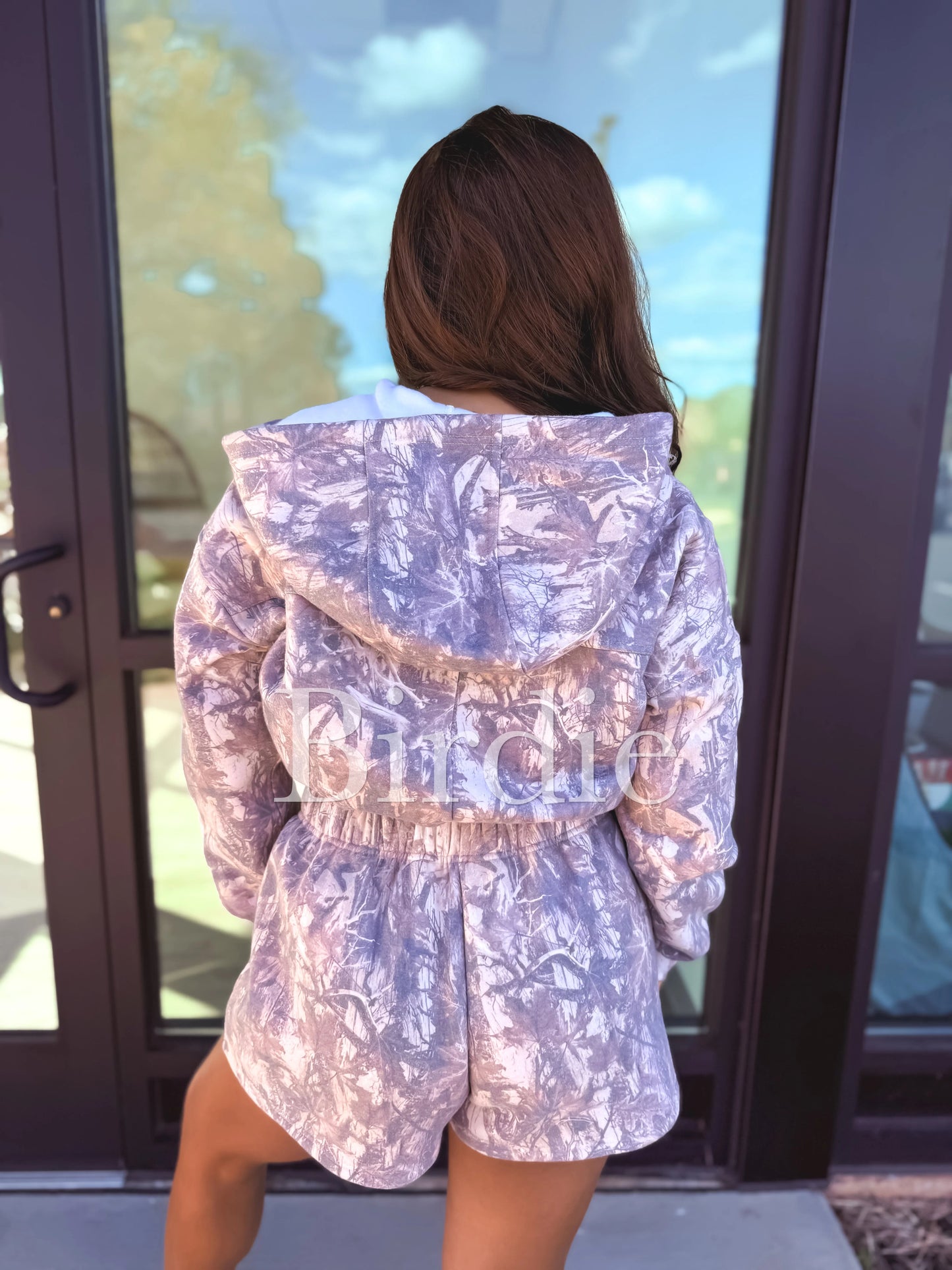 Dark Camo Hooded Romper