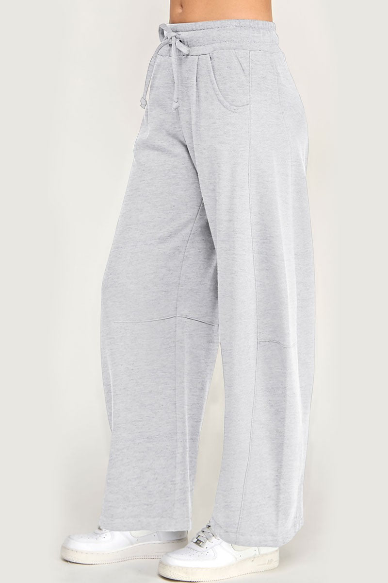 On Trend Barrel Sweatpants - Grey