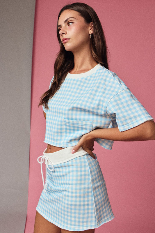 Blue Gingham Set