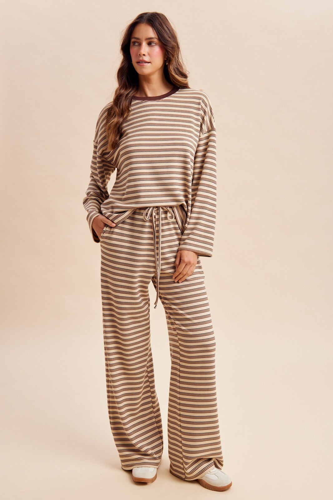 Striped Jersey Tee And Pants Set