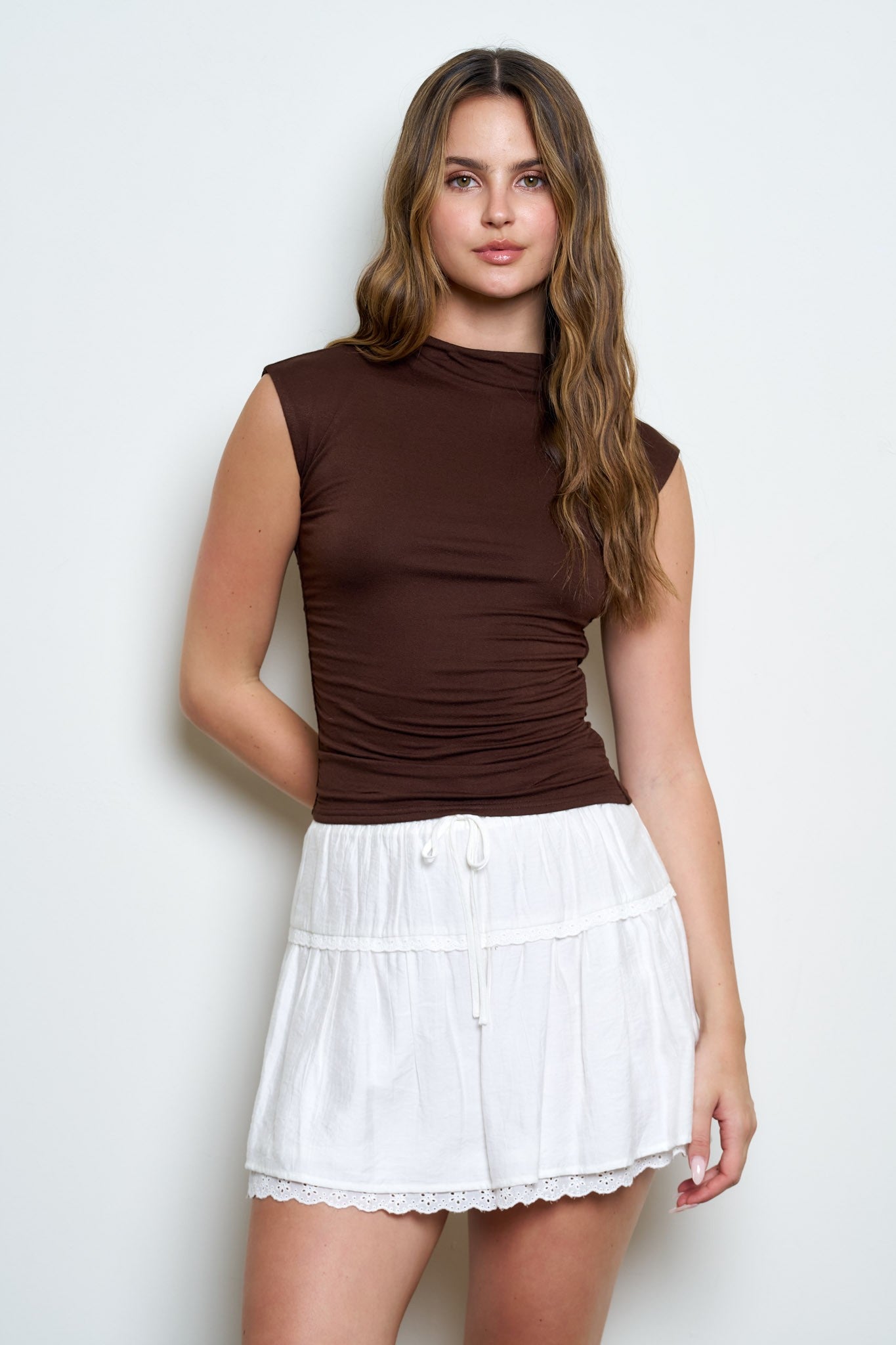 The Shelby Top- Chocolate