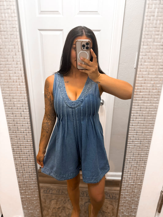 Better in Blue Jeans Romper