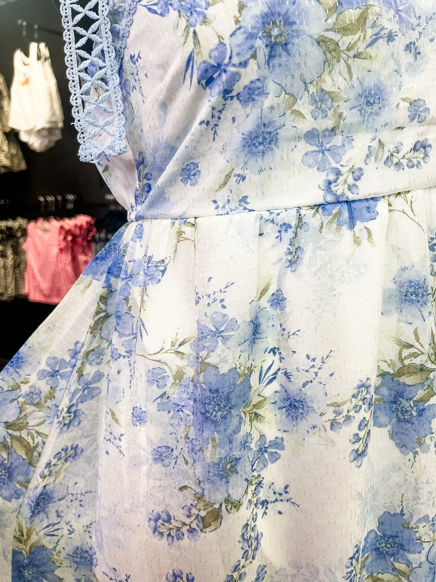 Pretty Blue Floral Dress