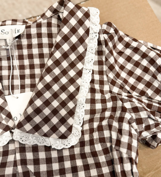 Fall On Main Gingham Top