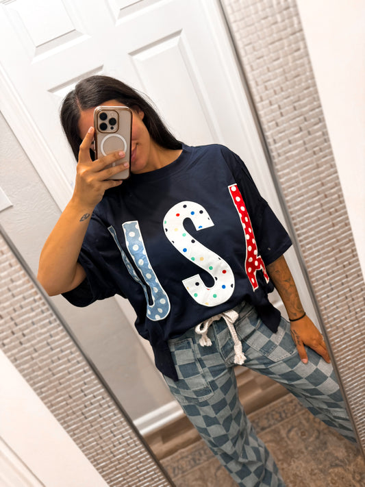 USA Patchwork Top