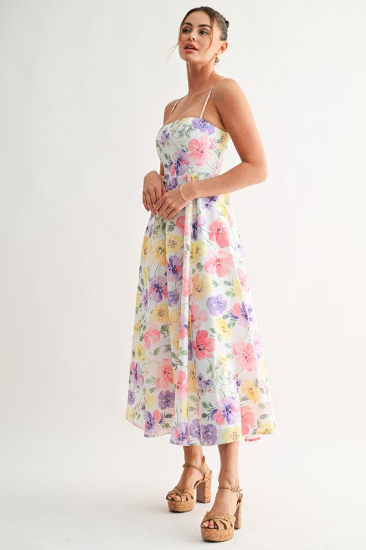 Garden Party Floral Midi Dress