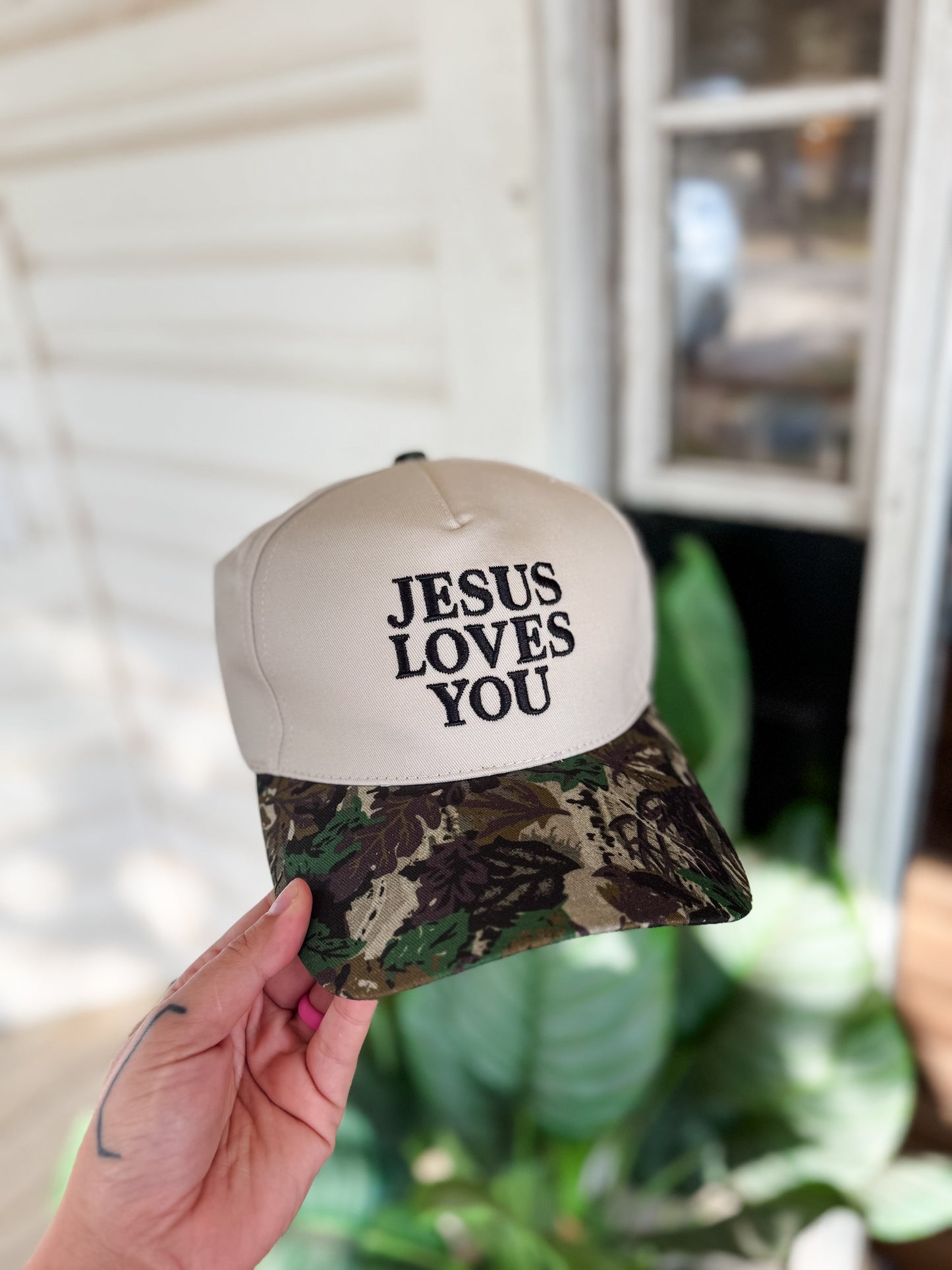 Jesus Loves You Hat- Camo