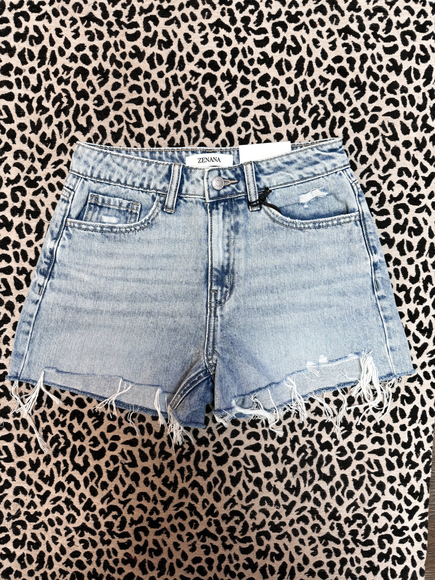 Small Town Smokeshow Denim Shorts- Light Wash