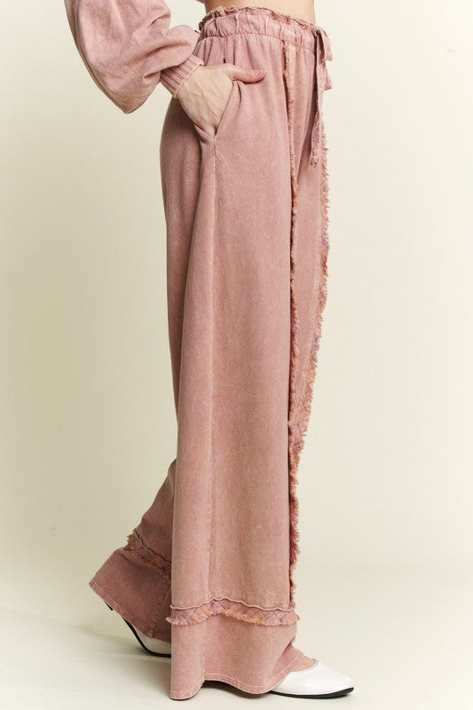 Mineral Wash Wide Leg Pants - Vintage Style & Comfort