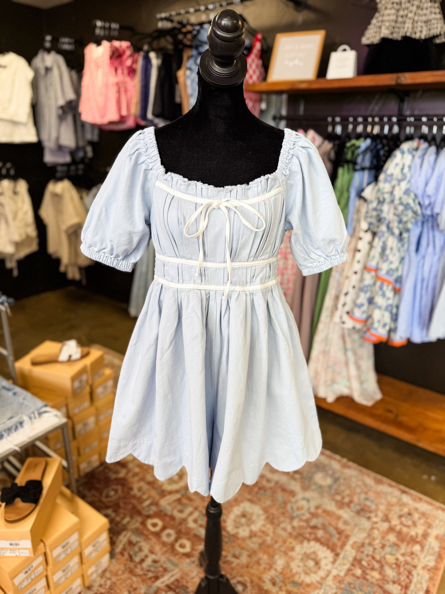 Scallop Hem Romper