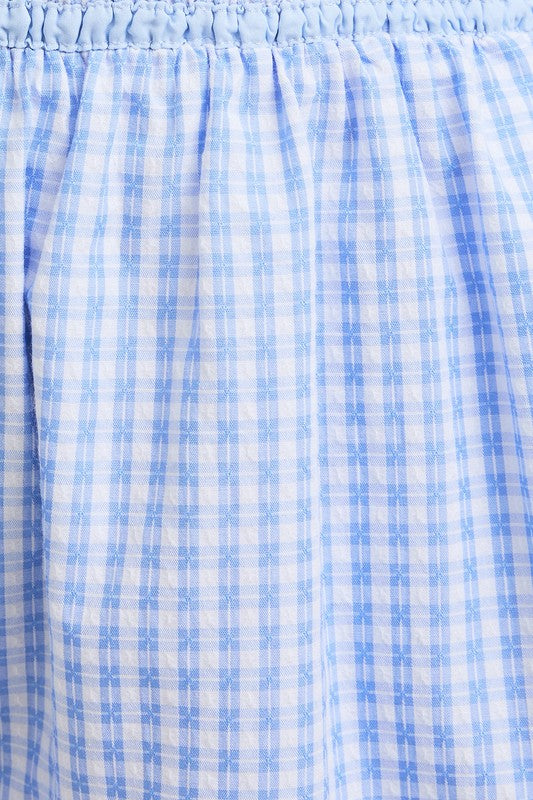 Blue Skies Gingham Romper