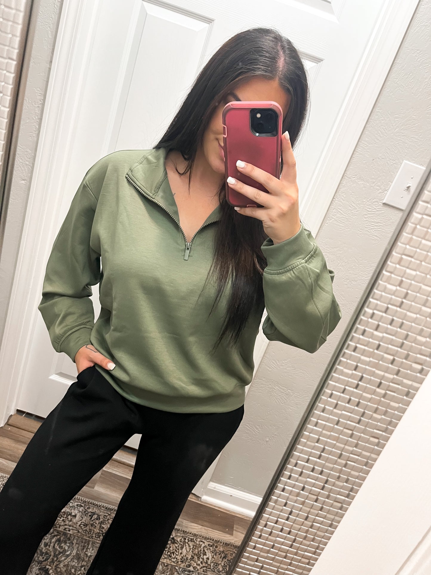 Scuba Pullover- Light Olive