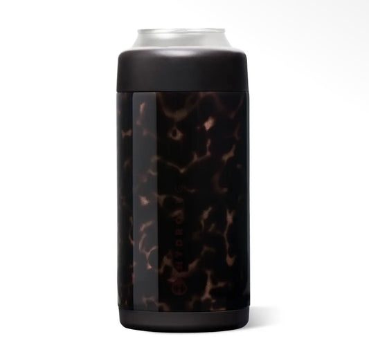 Mocha Tortoise HydroJug 12 oz Slim Can Cooler
