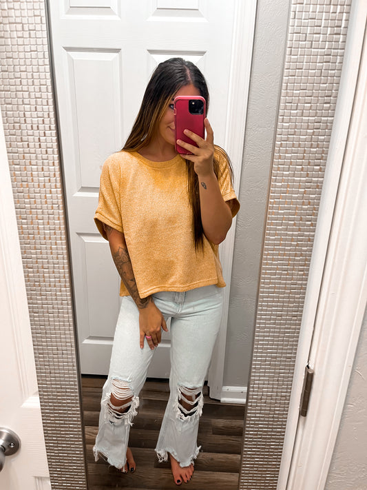 Everyday Basic Top-Mustard