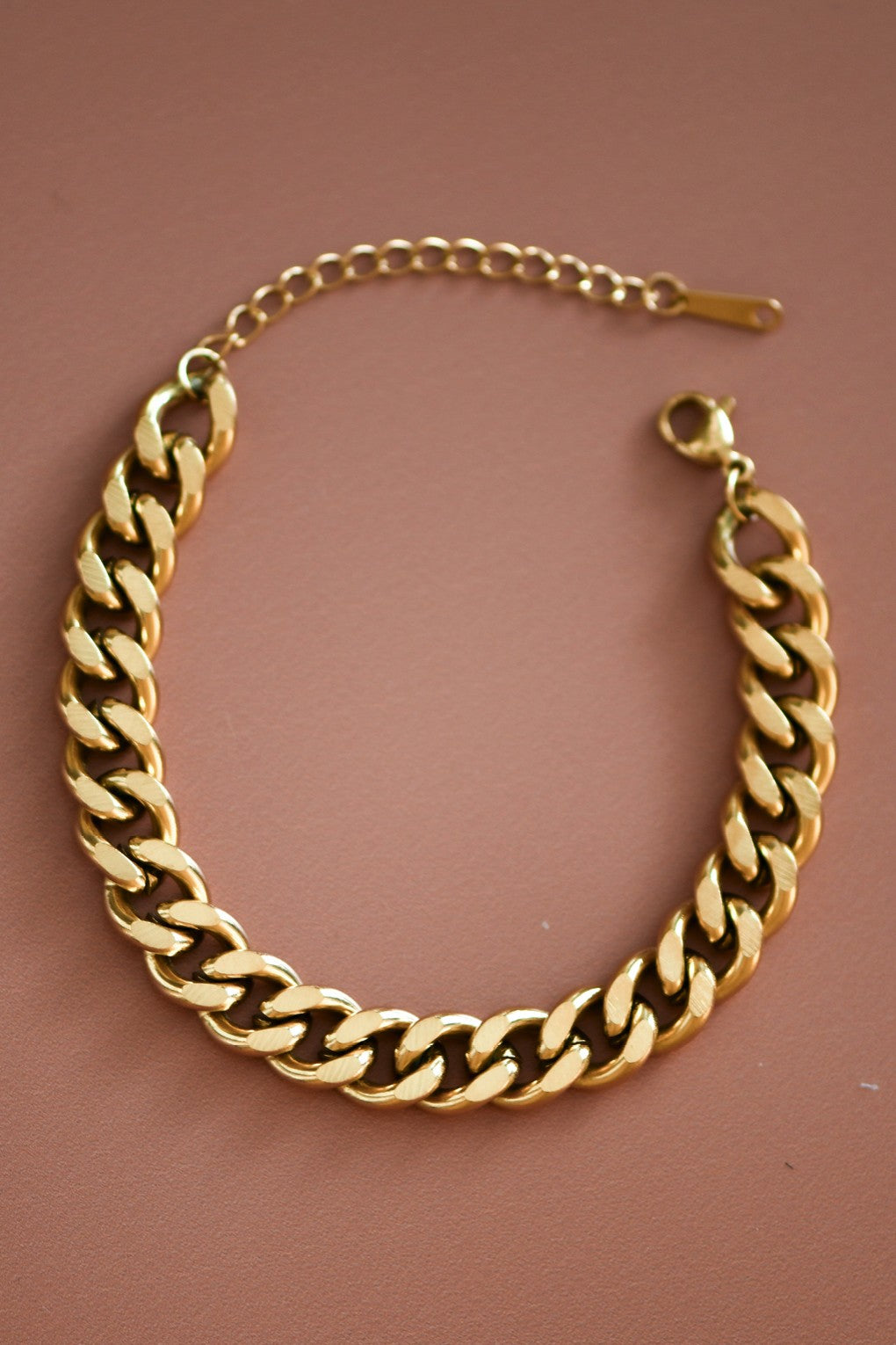 18k Gold Plated Waterproof Stainless Steel Chain Bracelet