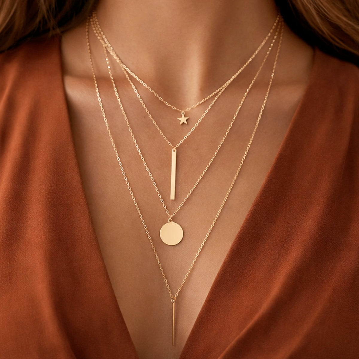 18k Gold Waterproof Stainless Steel Necklace
