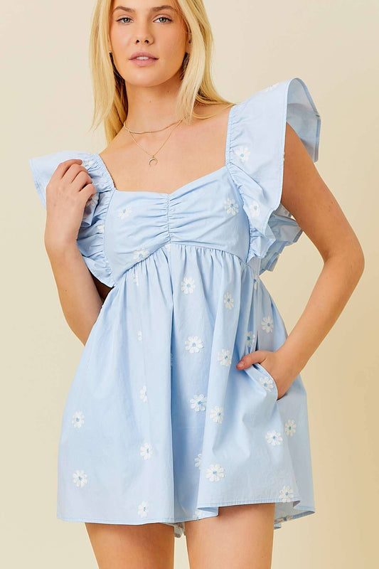 Daisy Blues Romper