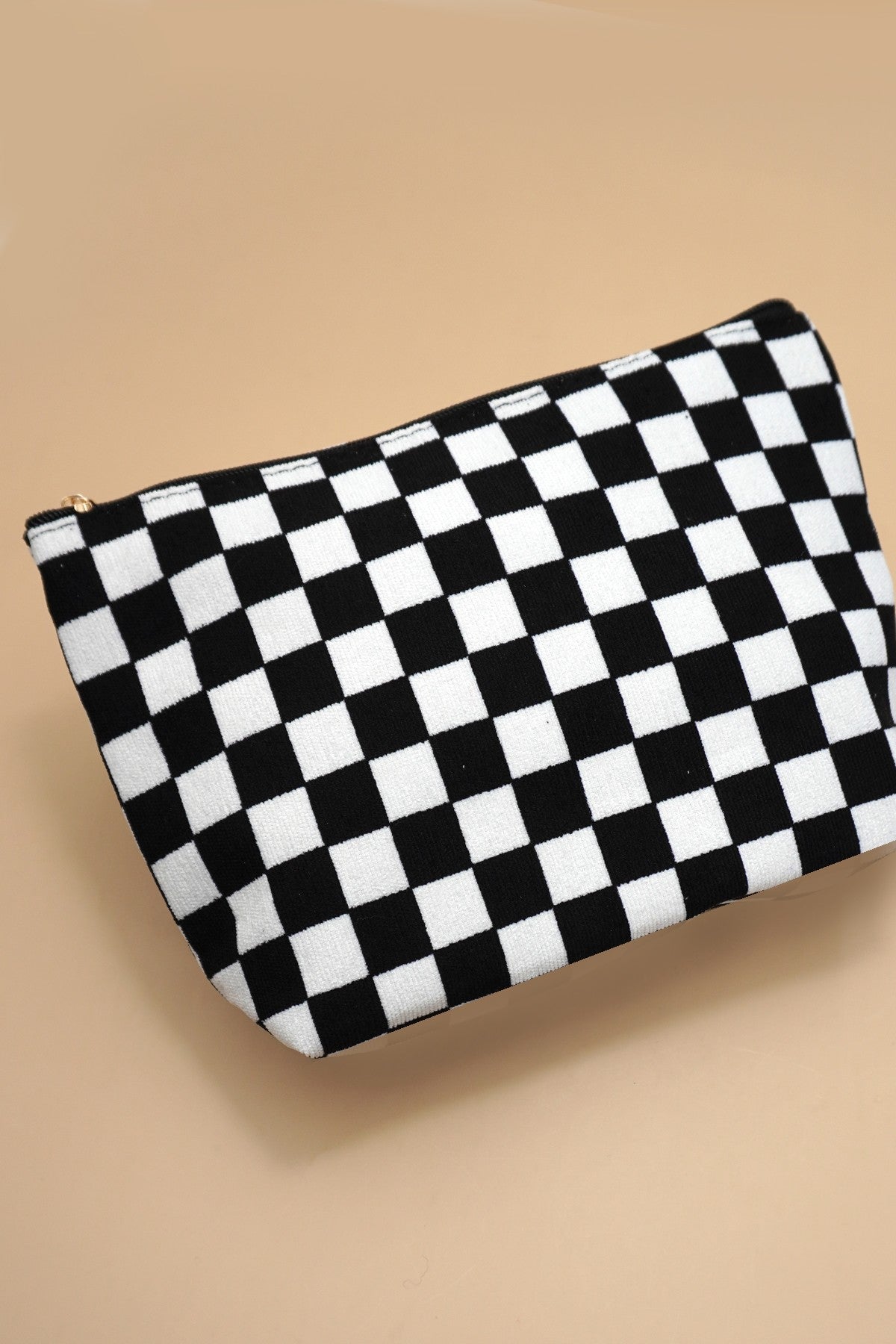 Checker Cosmetic Makeup Pouch Bag