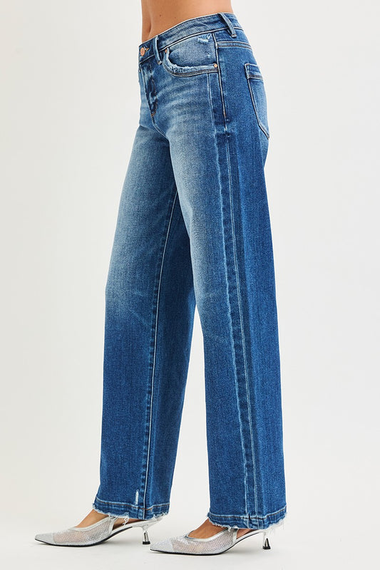 Slouchy Baggy Jeans Pocket Side Seam Detail- RISEN