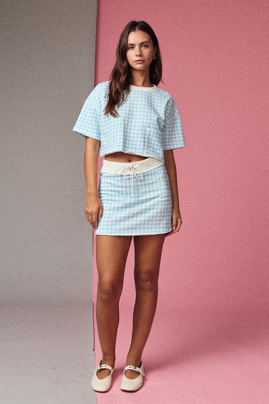 Blue Gingham Set