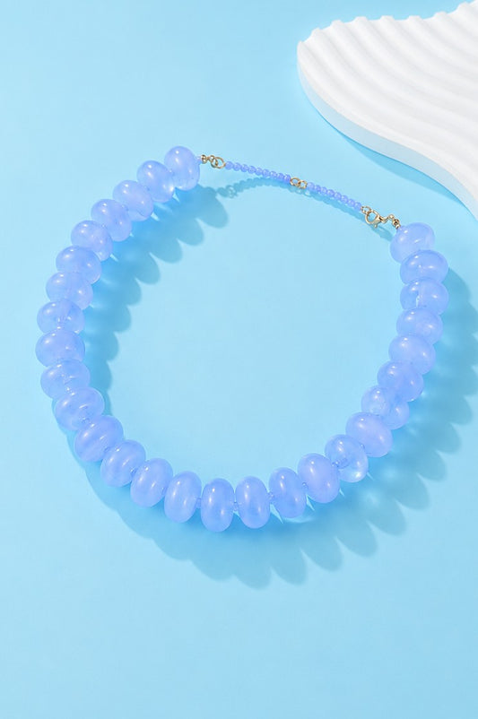 Chunky Beaded Natural Swirl Statement Necklace