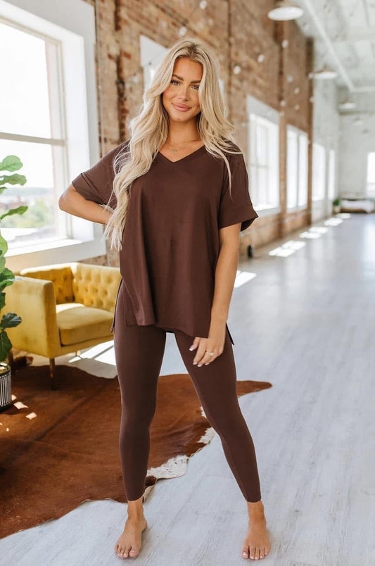 Katelyn V Neck Set - multiple colors