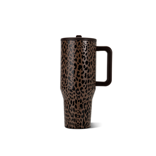 Brown Leopard HydroJug 32 oz Traveler Tumbler