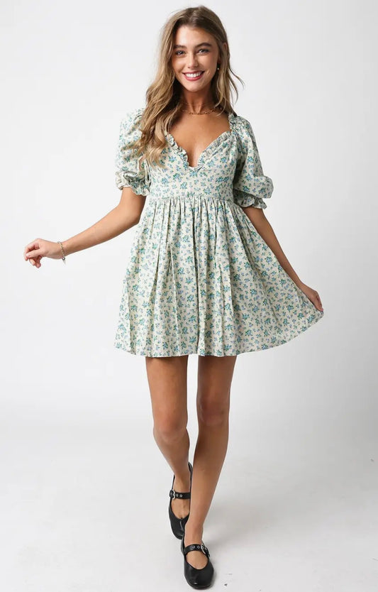 Spring Time Romance Linen Dress
