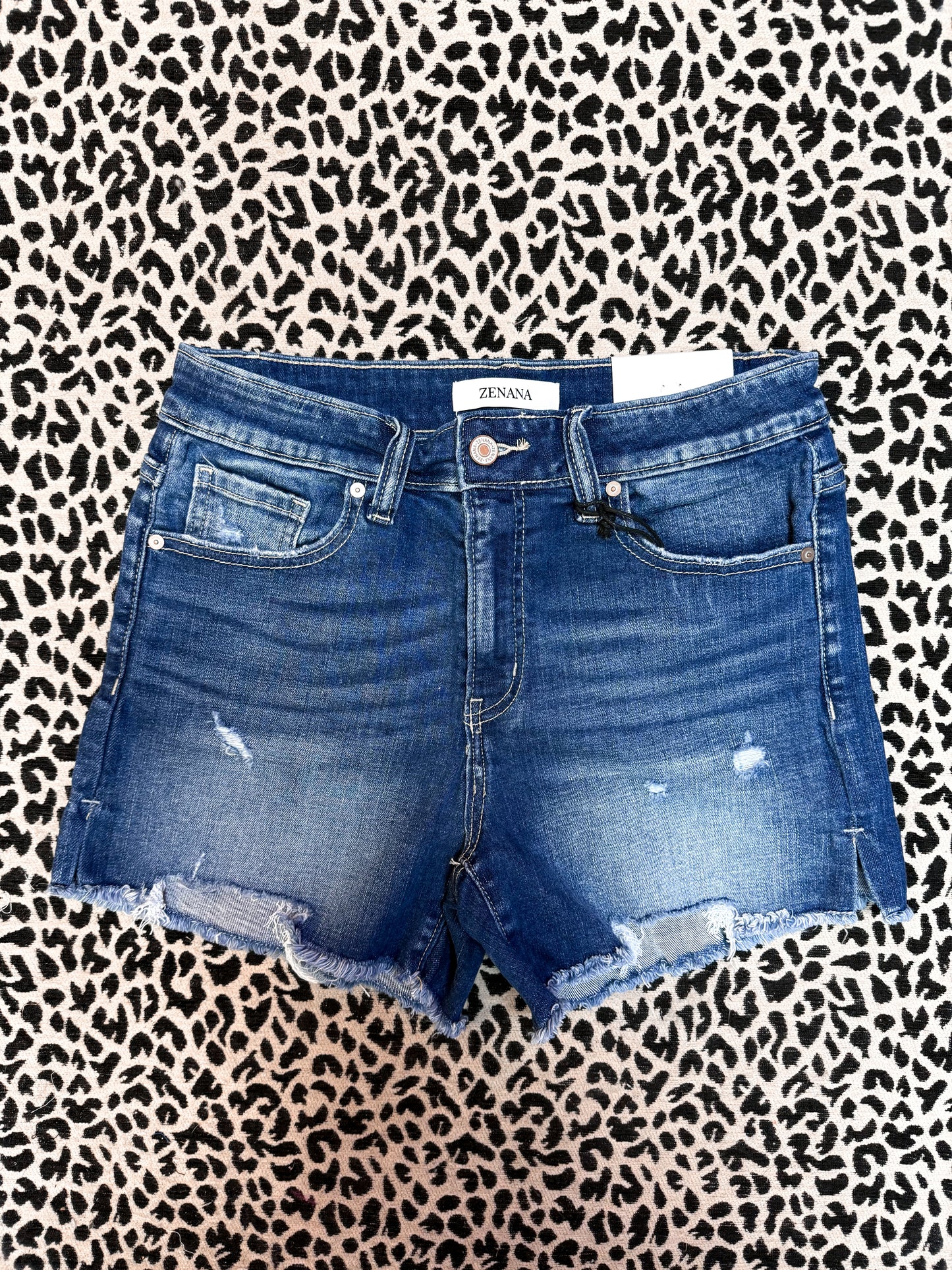 Every Move Denim Shorts- Dark Wash