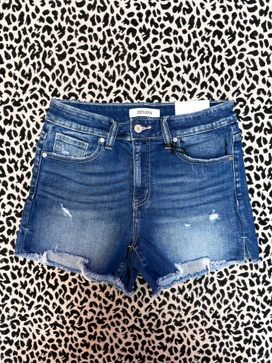 Every Move Denim Shorts- Dark Wash