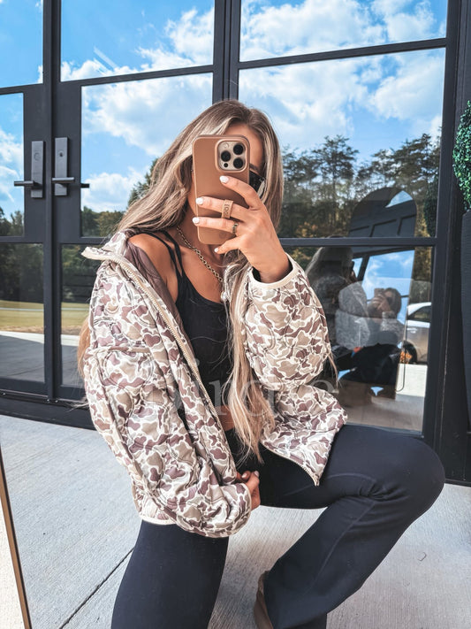 Cozy Cloud Jacket- Duck Camo