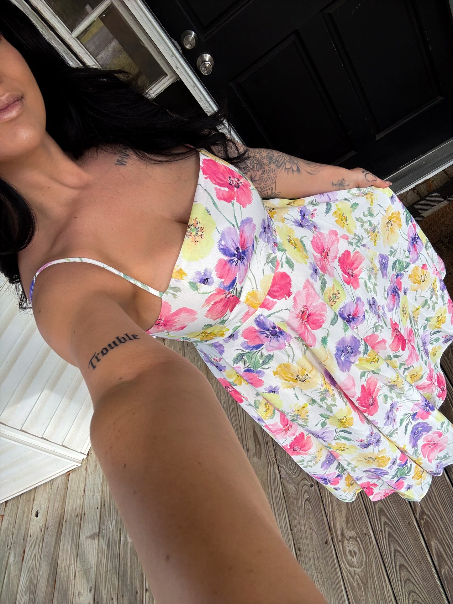 Garden Party Floral Midi Dress