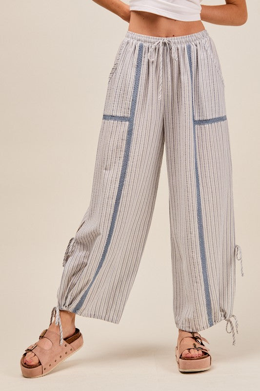 Linen Striped Joggers