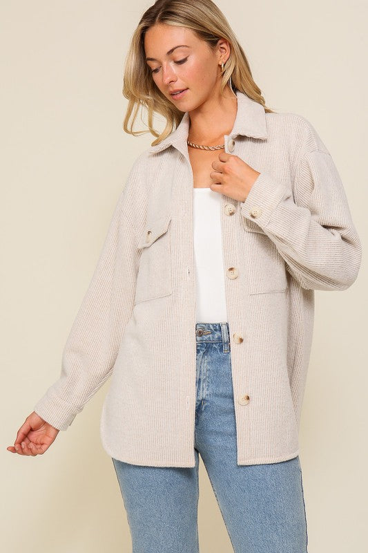 Cozy Oversized Shacket- OAT
