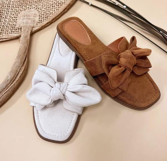 Bow Sandals- Ivory