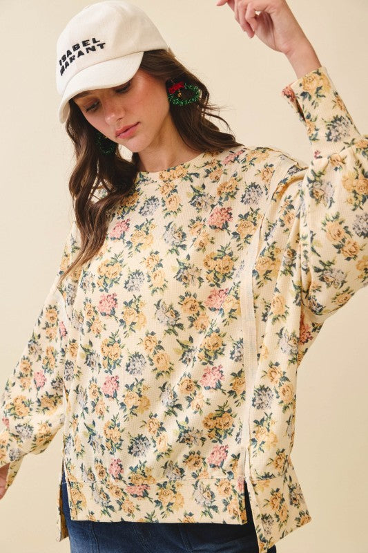 Floral Print Pullover