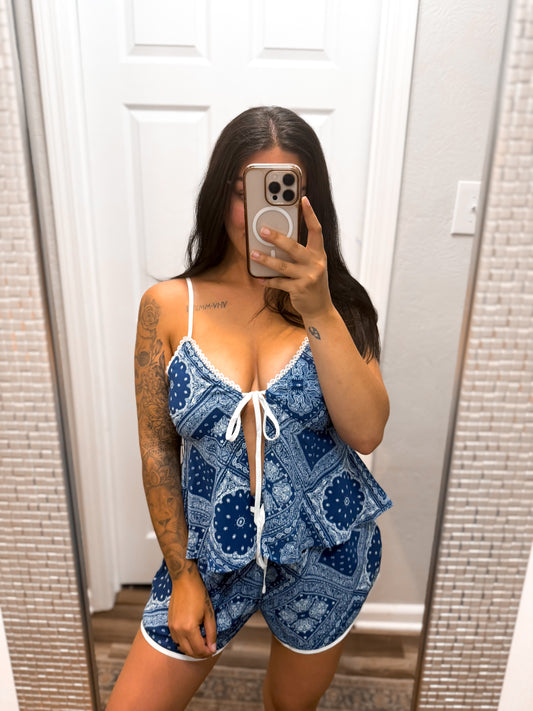 Blue Bandana Set