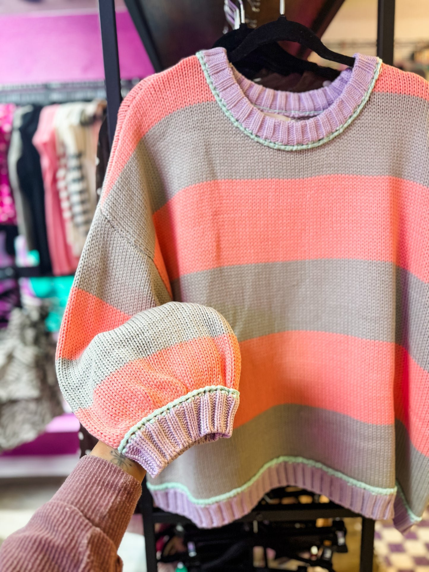 Pastel Contrast Sweater