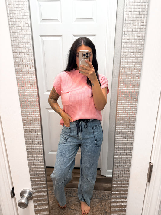 Spring Basic Top- Pink