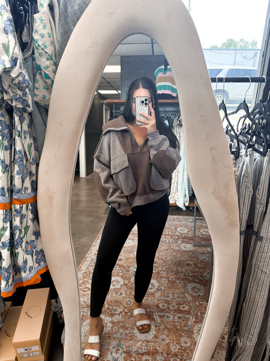 Two Tone Pullover - Stylish & Comfy Sweatshirt