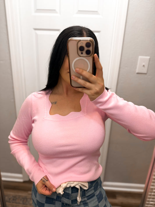 Sweet Whispers Top-Pink