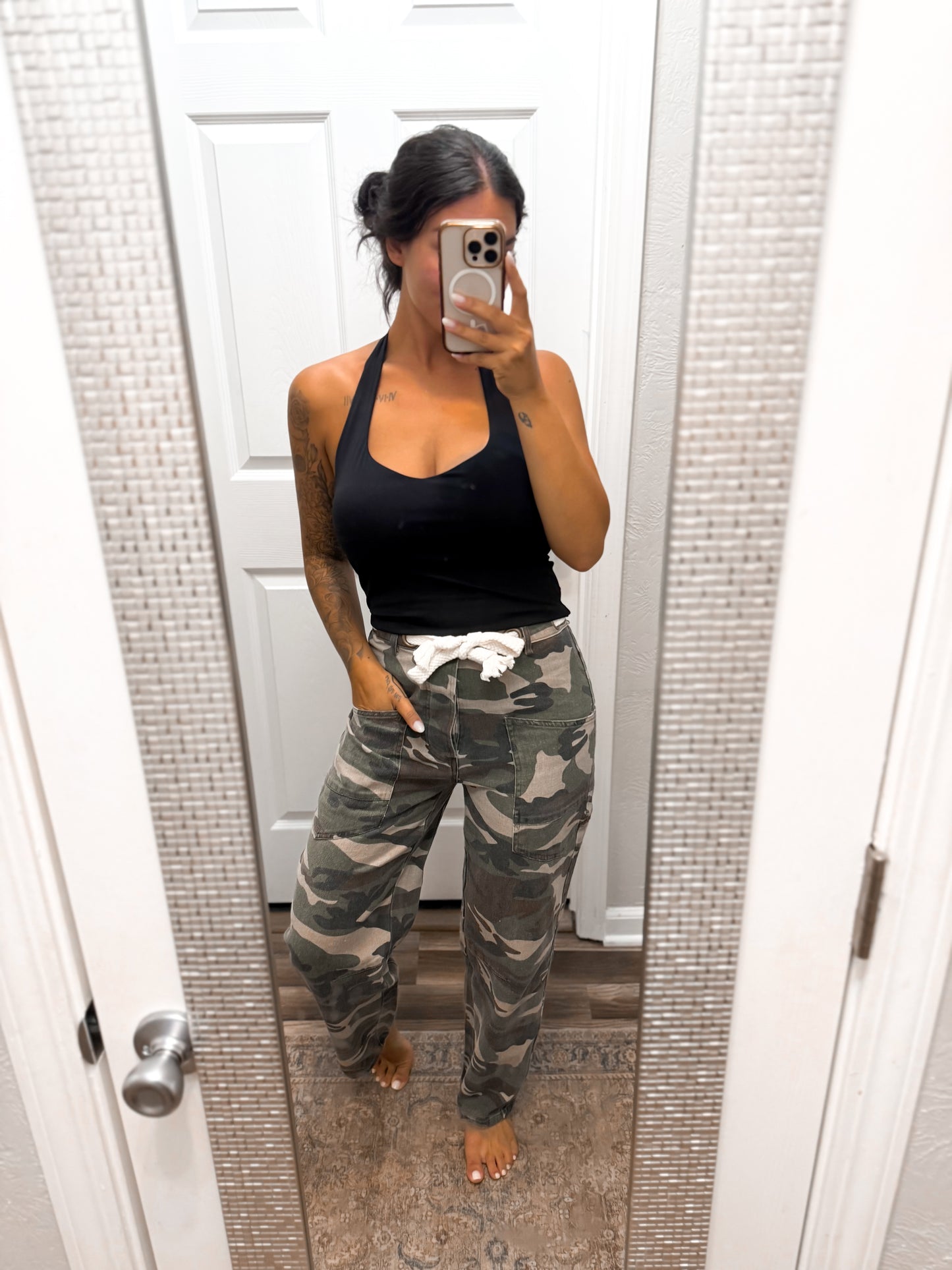 Girl in Camo Pants