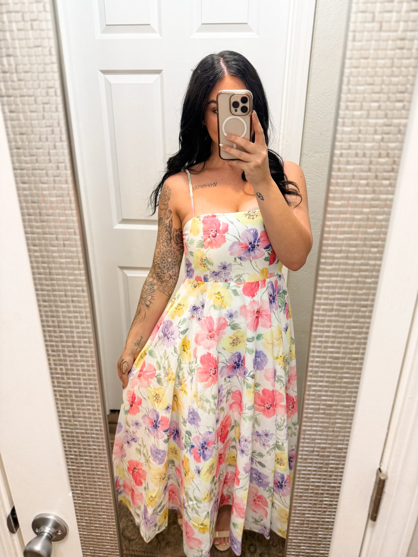 Garden Party Floral Midi Dress