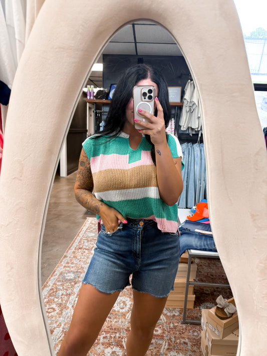 Summer Days Striped Top-MANGO