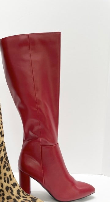 Red Leather Boots