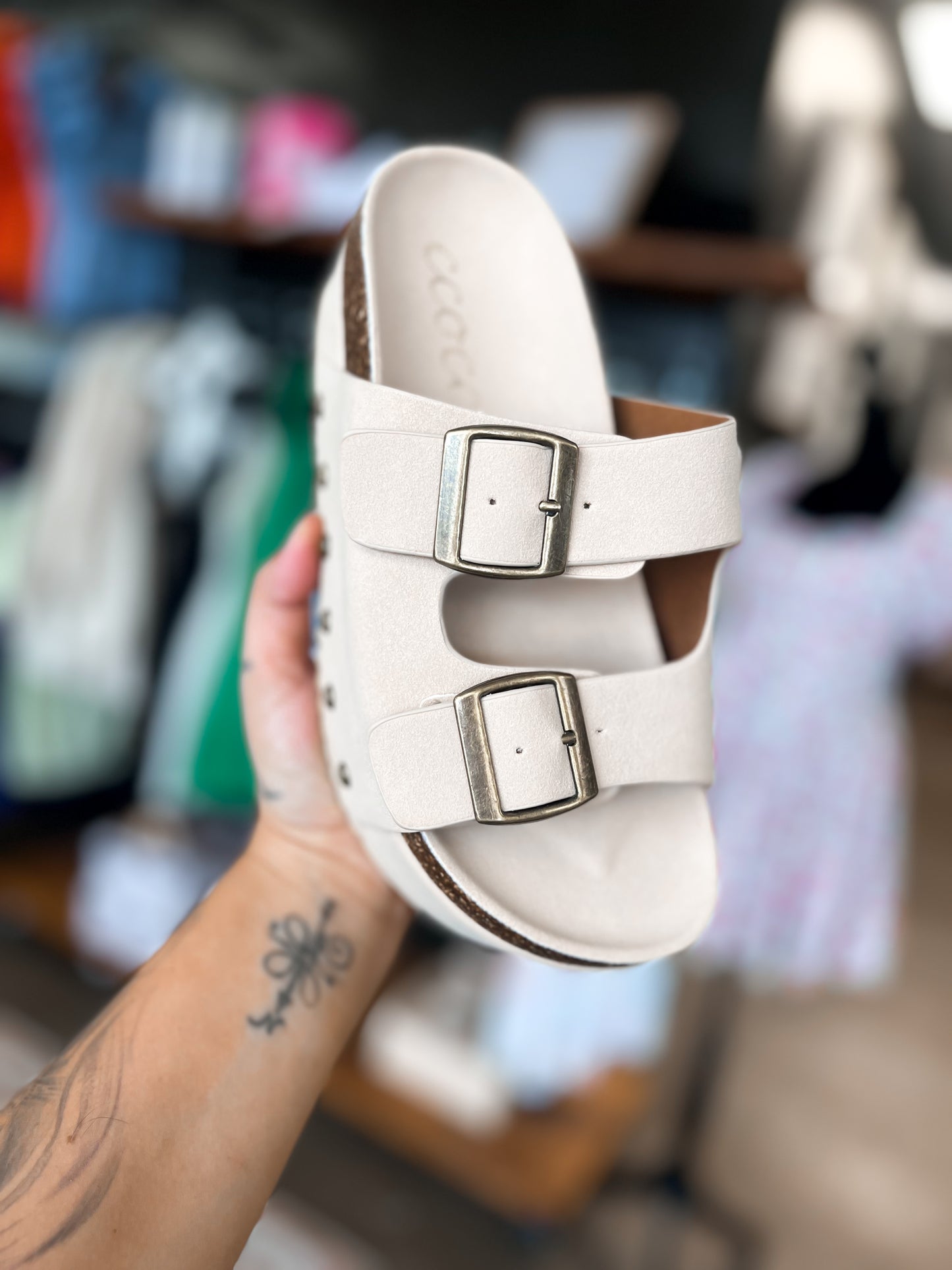 Maddie Chunky Sandal-Oatmeal