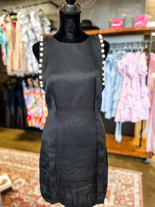 Pretty In Pearls Dress-Black