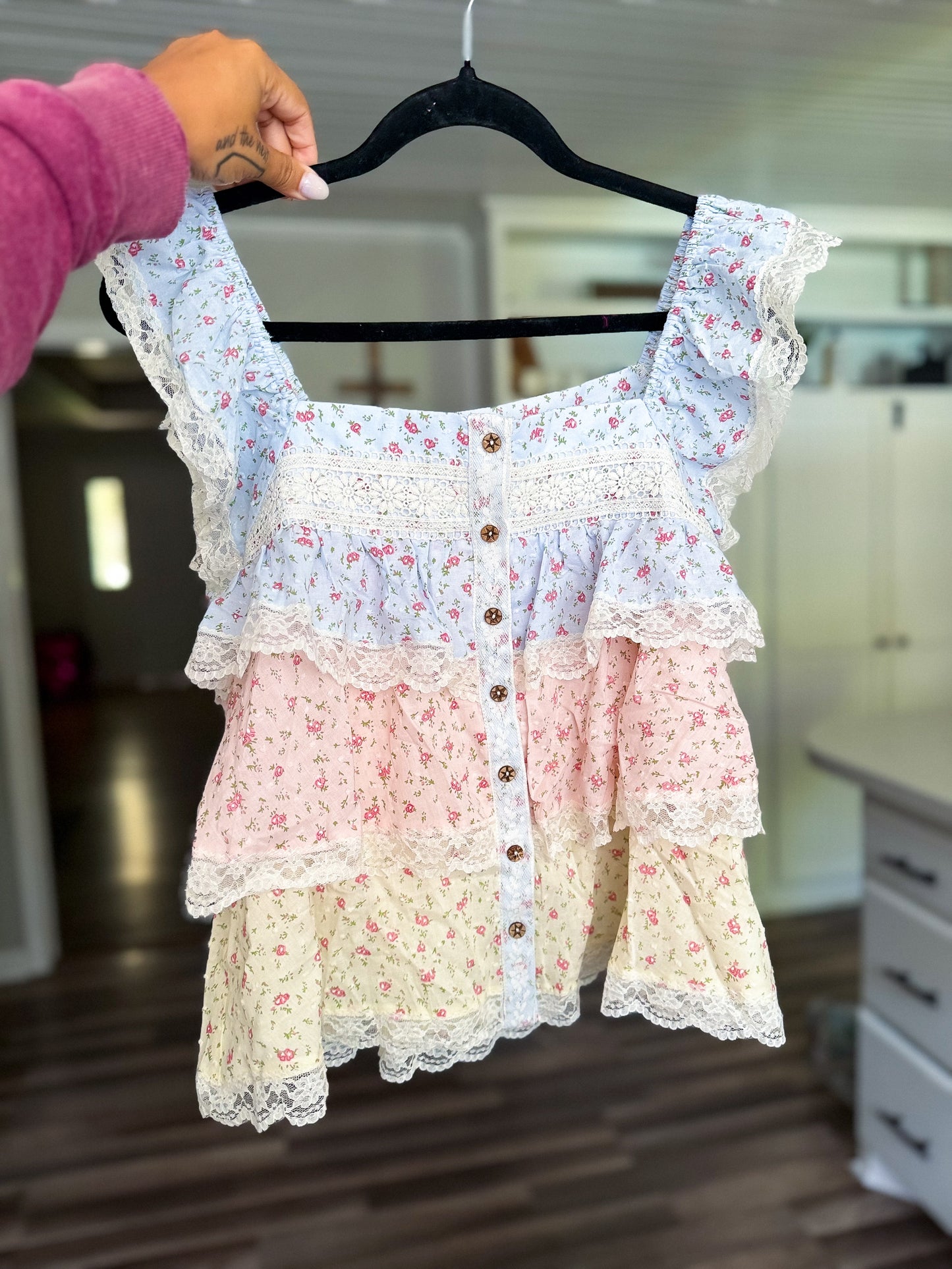 Floral & Frilly Blouse