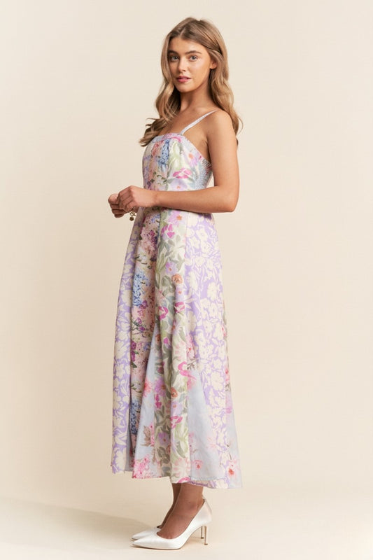 Enchanted Garden Patchwork Midi Dress